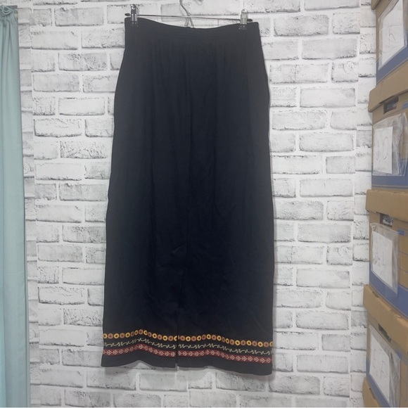 Bechamel Black Maxi Pull On Skirt Back Slit w/Pockets NWT  Small - Picture 2 of 7